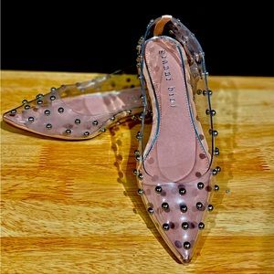 NWOT Gianni Bini Lizziee Clear Studded Flats size 8